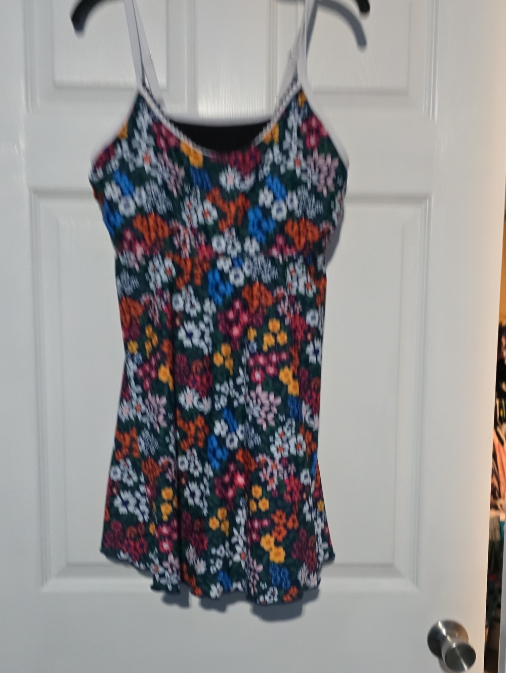 Floral Spaghetti-Strap Women's Tank Dress - Multicolor